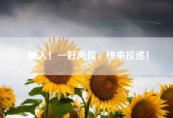 缺人！一好岗位，快来投递！