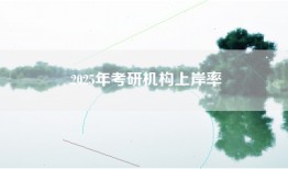 2025年考研机构上岸率