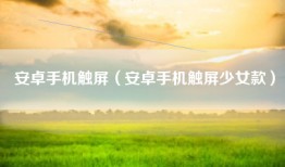 安卓手机触屏（安卓手机触屏少女款）