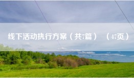 线下活动执行方案（共7篇）  （47页）
