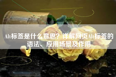 Alt标签是什么意思？详解网页Alt标签的语法、应用场景及作用